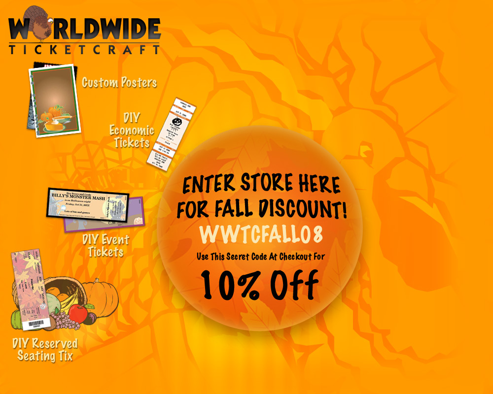 halloween, thanksgiving, and fall event ticket source. coupon discount