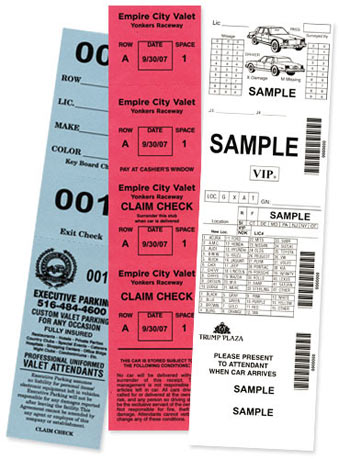 valet ticket