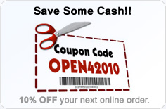 Coupon Code for 10% OFF -- OPEN42010