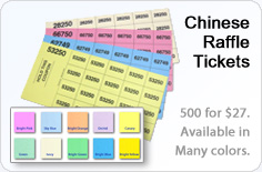 Chinese Raffle Tickets